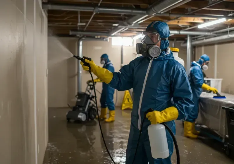 Basement Sanitization and Antimicrobial Treatment process in Hallandale Beach, FL